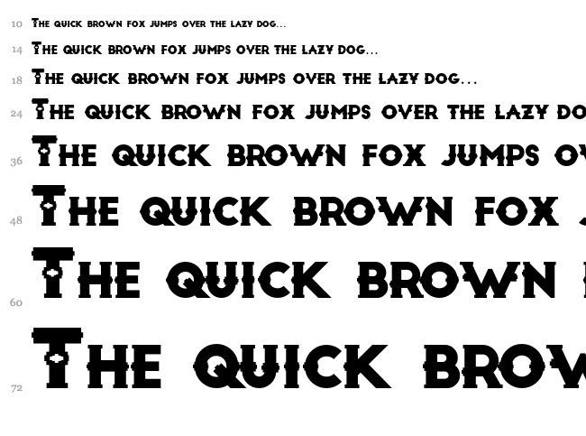 Artesania Display font waterfall